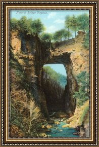 Norman Framed Paintings - Natural Bridge, Virginia by Norman Parkinson
