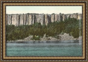 Norman Framed Paintings - Palisades, Hudson River by Norman Parkinson