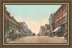 Norman Framed Paintings - West Park Street, Butte, Montana by Norman Parkinson