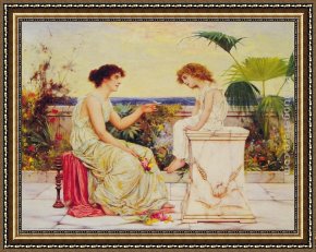 The Fighting Temeraire Tugged to Her Last Berth to Be Broken Up Framed Paintings - The Fighting Butterfly by Oliver Rhys