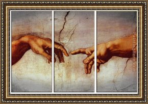 Julius Adam Framed Paintings - CREATION OF ADAM by Other