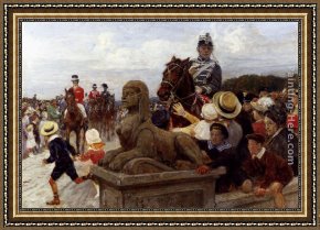 Bache Framed Paintings - The King Is Coming by Otto Bache