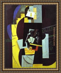 Pablo And Francesca Framed Paintings - Card Player by Pablo Picasso