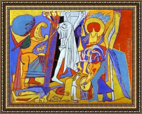 Pablo And Francesca Framed Paintings - Crucifixion by Pablo Picasso