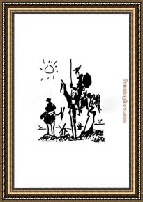 Pablo And Francesca Framed Paintings - Don Quixote by Pablo Picasso