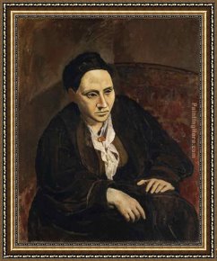 Pablo And Francesca Framed Paintings - Gertrude Stein by Pablo Picasso