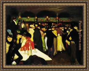 Pablo And Francesca Framed Paintings - Le Moulin de la Galette by Pablo Picasso