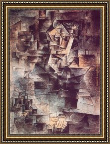 Pablo And Francesca Framed Paintings - Portrait of Daniel Henry Kahnweile by Pablo Picasso