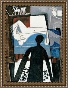 Pablo And Francesca Framed Paintings - The Shadow by Pablo Picasso