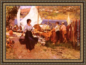 Paolo And Francesca Framed Paintings - The Pretty Maid by Paolo Sala