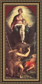 St Jerome Framed Paintings - The Vision of St Jerome by Parmigianino