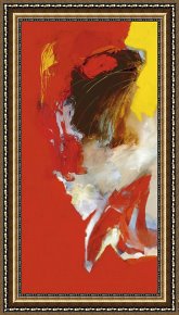 Triptych Framed Paintings - Red Triptych I by Pascal Magis