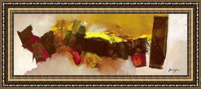 Heaven And Earth I Framed Paintings - Scorched Earth by Pascal Magis