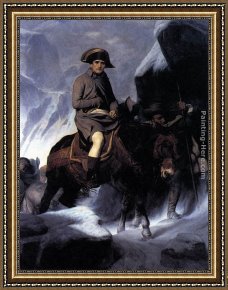 Antibes And The Maritime Alps Framed Paintings - Bonaparte Crossing the Alps by Paul Delaroche