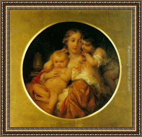 An Algerian Mother And Child Framed Paintings - Mother and Child by Paul Delaroche