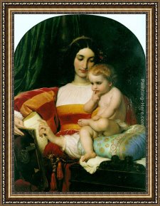 Rio Della Maddalena Framed Paintings - The Childhood of Pico della Mirandola by Paul Delaroche
