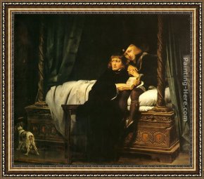 The King And The Beggar-maid Framed Paintings - The children of King Edward imprisoned in the Tower by Paul Delaroche