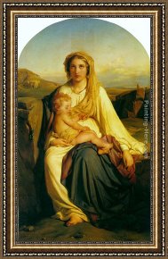 Virgin And Child with Saints Framed Paintings - Virgin and Child by Paul Delaroche