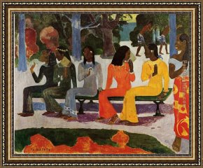 The Slave Market Framed Paintings - The Market by Paul Gauguin