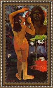 Tavern of The Crescent Moon Framed Paintings - The Moon and the Earth by Paul Gauguin