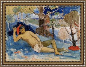 Caterina Cornaro, Queen of Cyprus Framed Paintings - The Queen of Beauty by Paul Gauguin