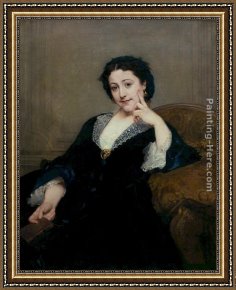 Emilie, Die Schwester Menzels Framed Paintings - Madeleine Brohan de la Com&eacute;die Fran&ccedil;aise by Paul Jacques Aime Baudry