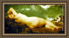 Vague Et La Perle Framed Paintings - Vague et la Perle by Paul Jacques Aime Baudry
