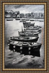 The Arrival of The Fleet Framed Paintings - Fancy Fleet by Paul Kenton