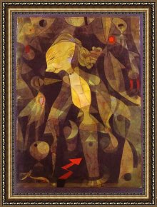 The Young Critics Framed Paintings - A Young Lady's Adventure by Paul Klee