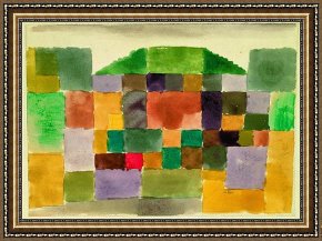 Paul Klee 1914 Framed Paintings - Dunenlandschaft by Paul Klee