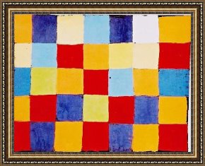 Paul Klee 1914 Framed Paintings - Farbtafel by Paul Klee