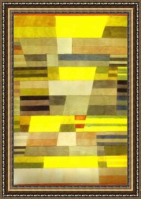 Paul Klee 1914 Framed Paintings - Monument in Fertile Country by Paul Klee