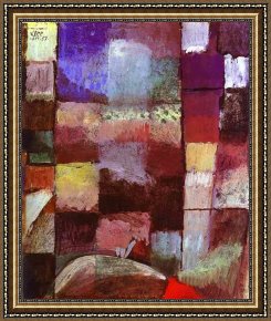 Paul Klee 1914 Framed Paintings - On a Motif from Hamamet by Paul Klee
