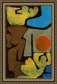 Paul Klee 1914 Framed Paintings - Park of Idols by Paul Klee