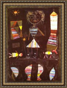 The Puppet Show Framed Paintings - Puppet Theater by Paul Klee