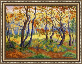 Abbey in an Oak Forest Framed Paintings - Edge of the Forest by Paul Ranson