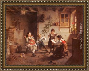 Lessons Learned by Eyears Framed Paintings - The Reading Lesson by Paul Seignac