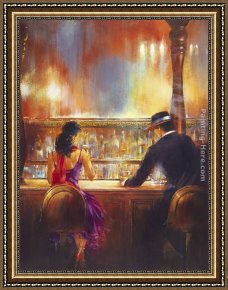 Luis Alvarez Catala Framed Paintings - After Midnight I by Pedro Alvarez