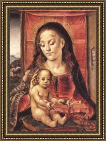 Virgin And Child with Saints Framed Paintings - Virgin and Child by Pedro Berruguete