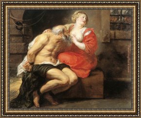 The Denying of Peter Framed Paintings - Cimon and Pero by Peter Paul Rubens