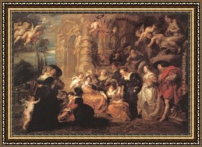 Love Framed Paintings - Garden of Love by Peter Paul Rubens
