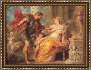 The Denying of Peter Framed Paintings - Mars and Rhea Silvia by Peter Paul Rubens