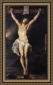 The Denying of Peter Framed Paintings - The Crucified Christ by Peter Paul Rubens