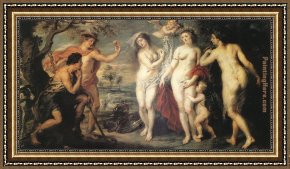 The Denying of Peter Framed Paintings - The Judgment of Paris by Peter Paul Rubens