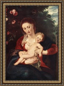 Child Framed Paintings - Virgin and Child by Peter Paul Rubens