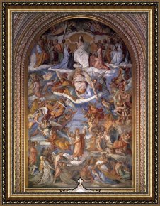 The Denying of Peter Framed Paintings - The Last Judgment by Peter von Cornelius