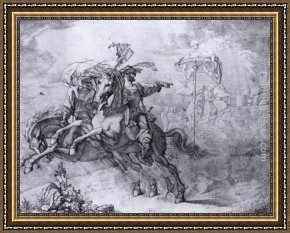 The Denying of Peter Framed Paintings - The Vision of the Rabenstein by Peter von Cornelius