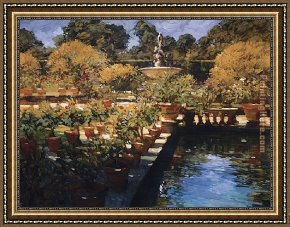 Philip Craig Framed Paintings - Boboli Gardens - Florence by Philip Craig