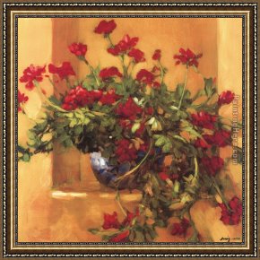 Philip Craig Framed Paintings - Ivy Geraniums by Philip Craig