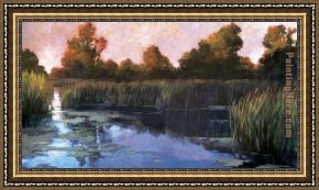 Philip Craig Framed Paintings - The Lily Pond by Philip Craig